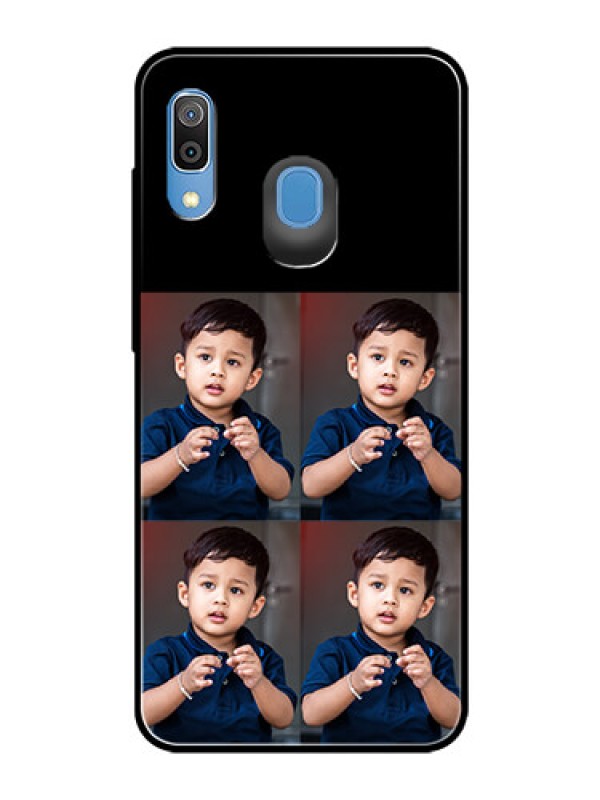 Custom Galaxy M10s 4 Image Holder on Glass Mobile Cover