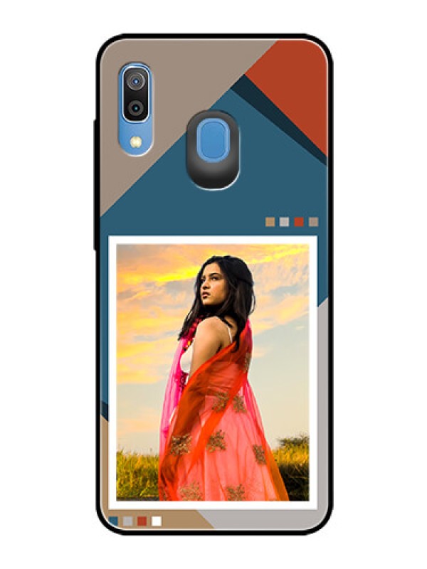 Custom Galaxy M10s Personalized Glass Phone Case - Retro color pallet Design