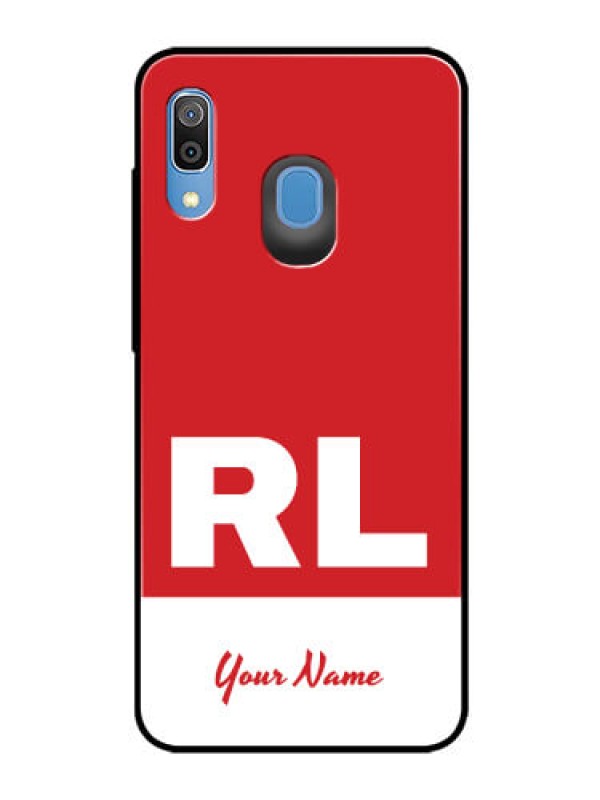 Custom Galaxy M10s Personalized Glass Phone Case - dual tone custom text Design