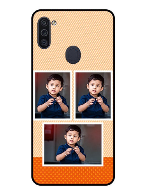 Custom Galaxy M11 Photo Printing on Glass Case - Bulk Photos Upload Design
