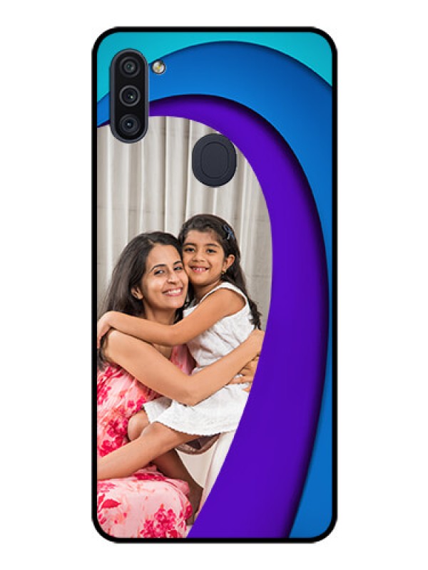 Custom Galaxy M11 Photo Printing on Glass Case - Simple Pattern Design