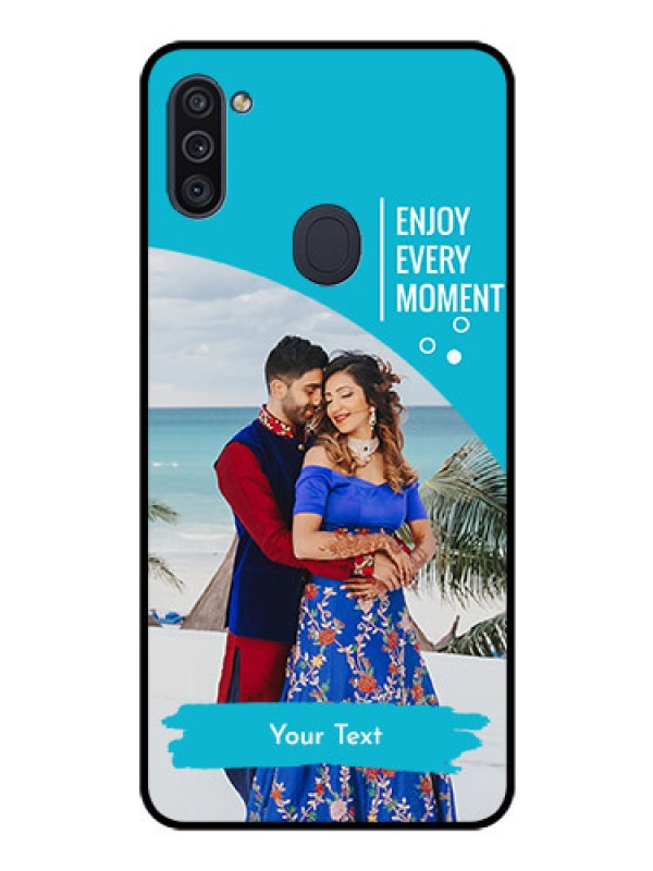 Custom Galaxy M11 Custom Glass Mobile Case - Happy Moment Design