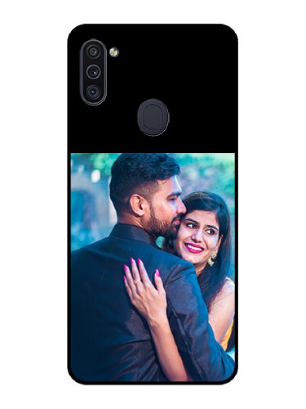 Custom Galaxy M11 Custom Glass Phone Case - Upload Full Picture With Custom Color Design