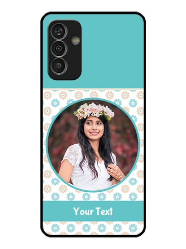 Custom Galaxy M13 4G Custom Glass Mobile Case - Beautiful Flowers Design
