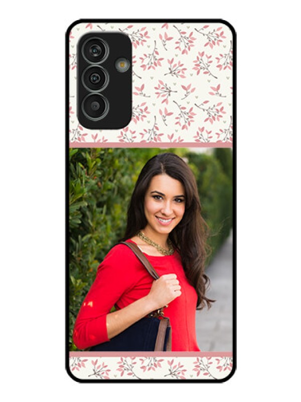 Custom Galaxy M13 4G Custom Glass Phone Case - Premium Floral Design