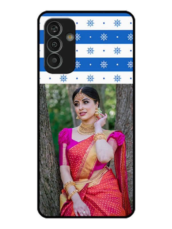 Custom Galaxy M13 4G Photo Printing on Glass Case - Snow Pattern Design