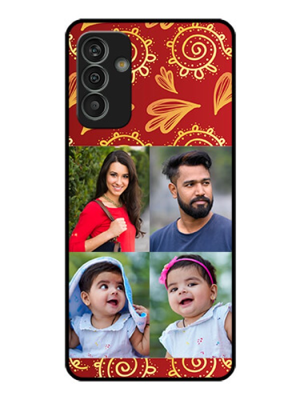 Custom Galaxy M13 4G Photo Printing on Glass Case - 4 Image Traditional Design