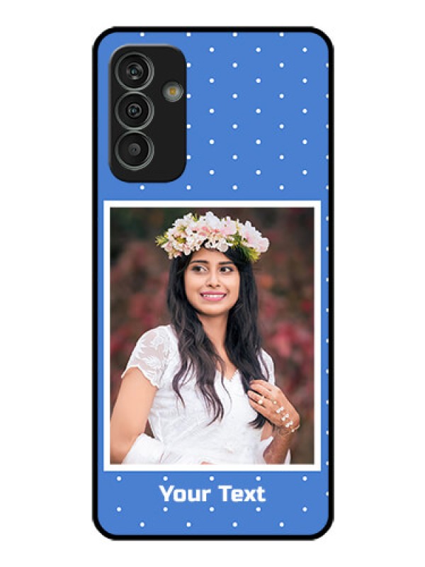 Custom Galaxy M13 4G Photo Printing on Glass Case - Polka dots design
