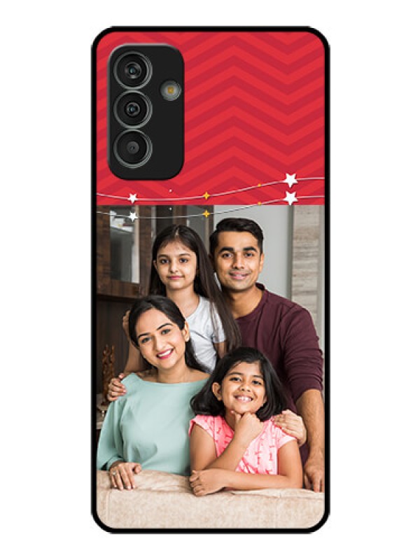 Custom Galaxy M13 4G Personalized Glass Phone Case - Happy Family Design