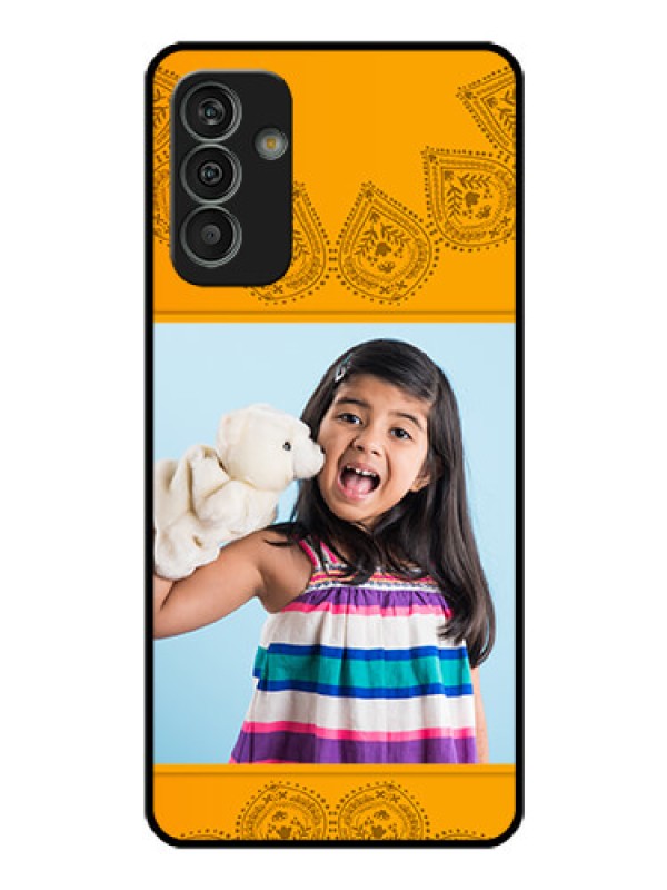 Custom Galaxy M13 4G Personalized Glass Phone Case - Photo Wedding Design