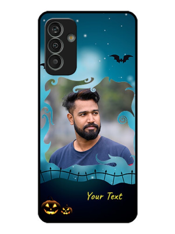 Custom Galaxy M13 4G Custom Glass Phone Case - Halloween frame design