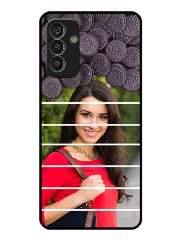 Custom Galaxy M13 4G Custom Glass Phone Case - with Oreo Biscuit Design