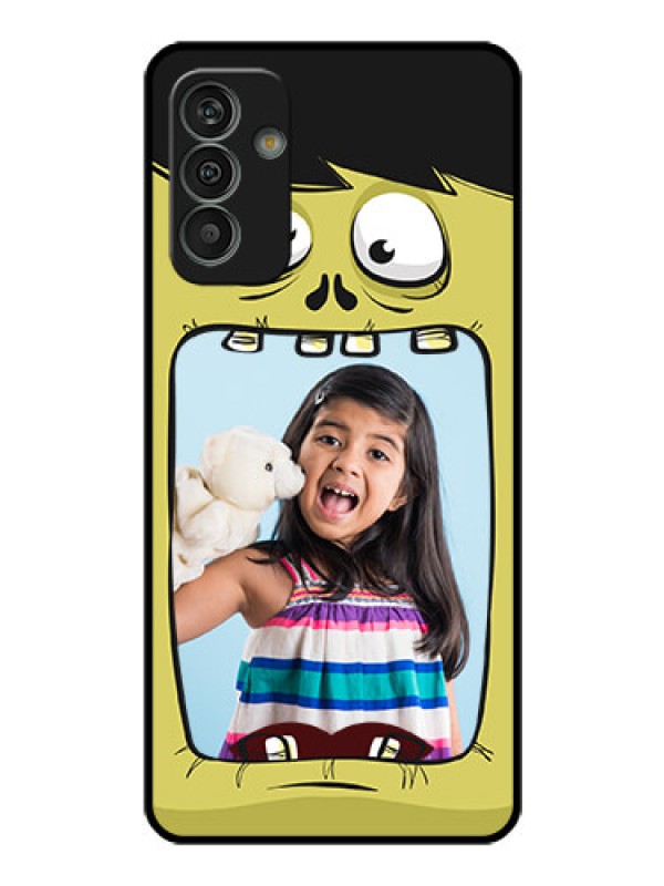 Custom Galaxy M13 4G Personalized Glass Phone Case - Cartoon monster back case Design