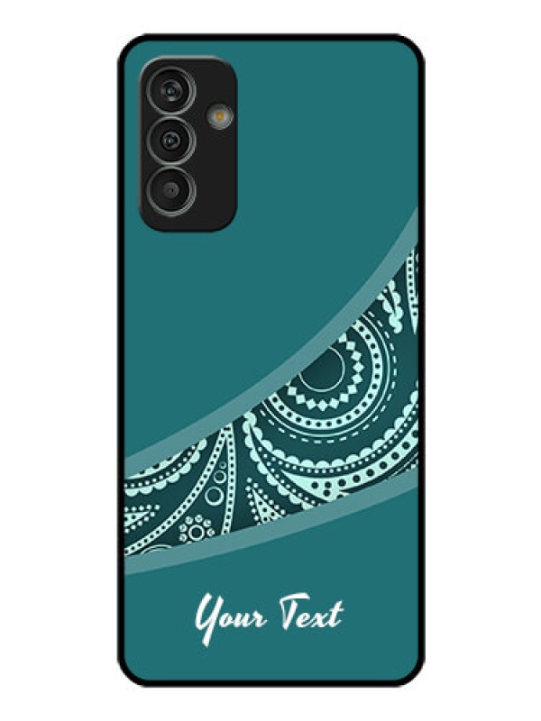 Custom Galaxy M13 4G Photo Printing on Glass Case - semi visible floral Design