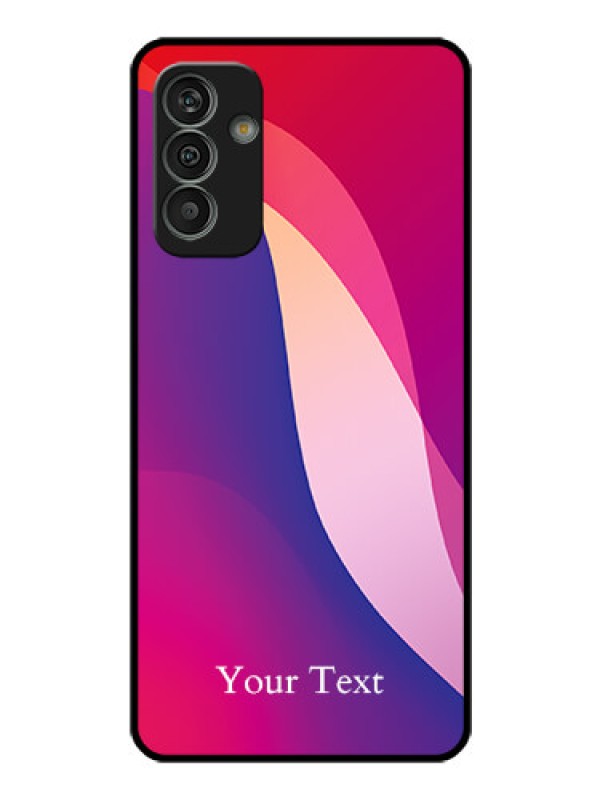 Custom Galaxy M13 4G Personalized Glass Phone Case - Digital abstract Overlap Design