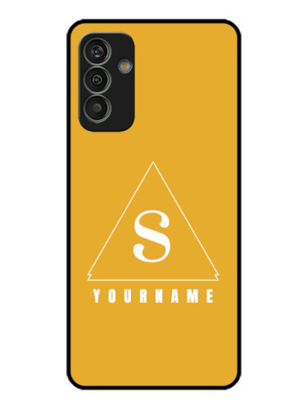 Custom Galaxy M13 4G Personalized Glass Phone Case - simple triangle Design