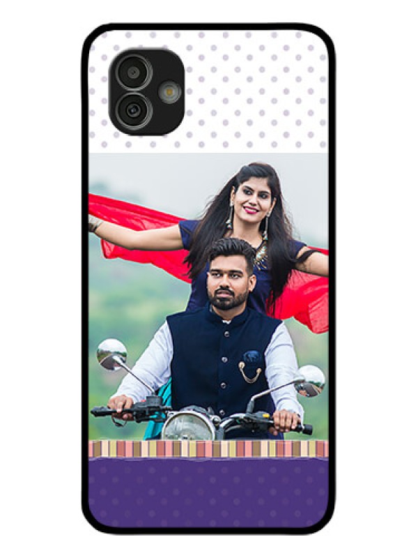 Custom Samsung Galaxy M13 5G Photo Printing on Glass Case - Cute Family Design