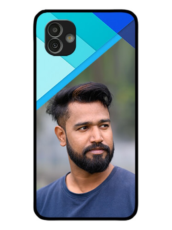 Custom Samsung Galaxy M13 5G Custom Glass Phone Case - Blue Pattern Design