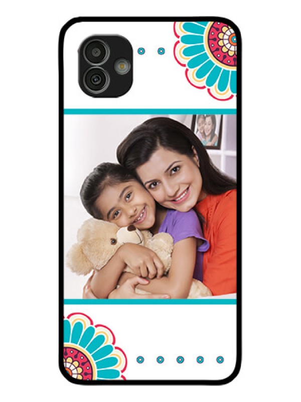 Custom Samsung Galaxy M13 5G Custom Glass Phone Case - Flower Design
