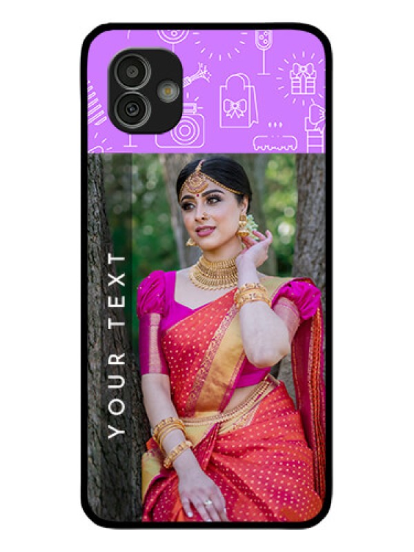 Custom Samsung Galaxy M13 5G Custom Glass Mobile Case - Birthday Icons Design