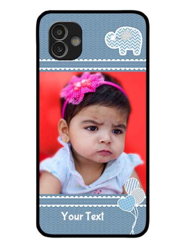 Custom Samsung Galaxy M13 5G Photo Printing on Glass Case - with Kids Pattern Design