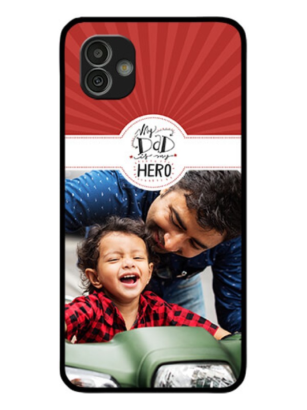 Custom Samsung Galaxy M13 5G Photo Printing on Glass Case - My Dad Hero Design
