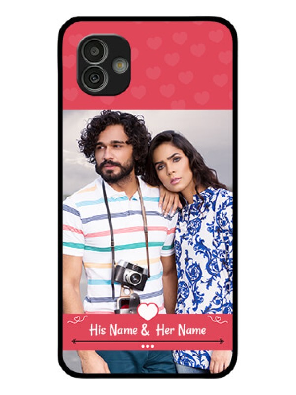 Custom Samsung Galaxy M13 5G Photo Printing on Glass Case - Simple Love Design