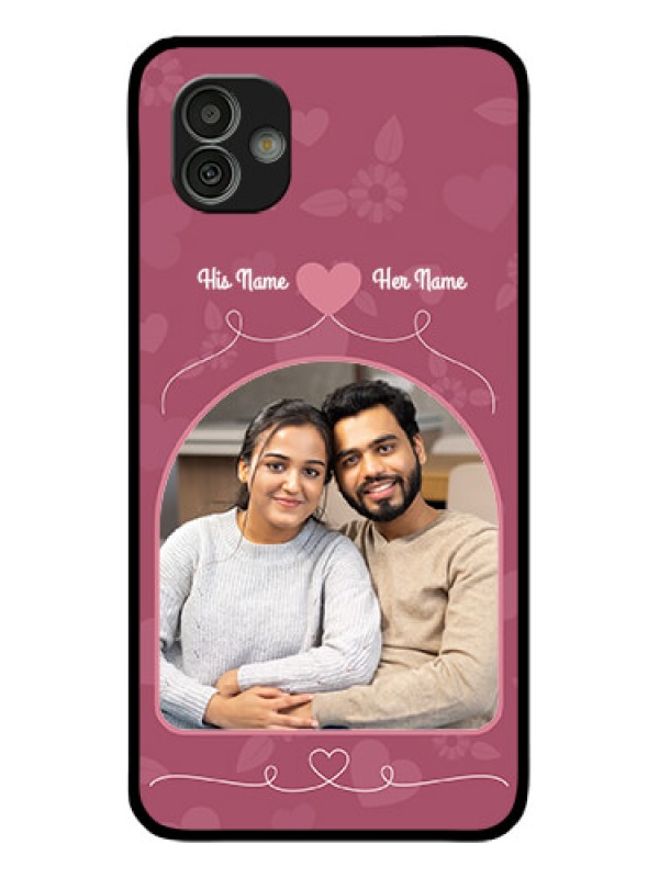Custom Samsung Galaxy M13 5G Photo Printing on Glass Case - Love Floral Design