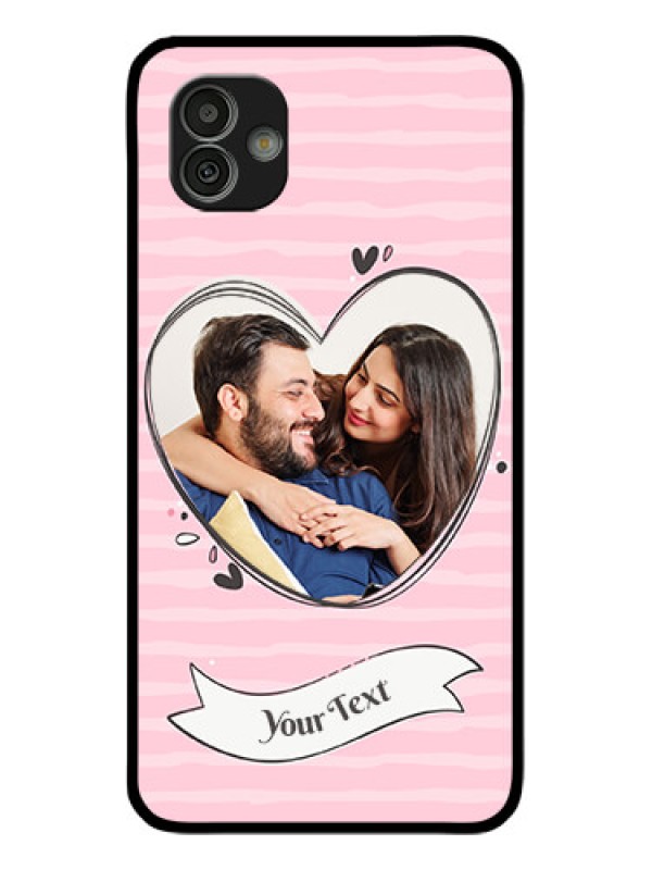 Custom Samsung Galaxy M13 5G Custom Glass Phone Case - Vintage Heart Design