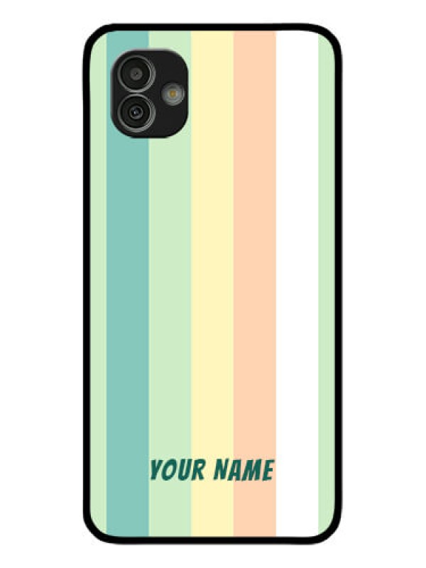 Custom Galaxy M13 5G Photo Printing on Glass Case - Multi-colour Stripes Design