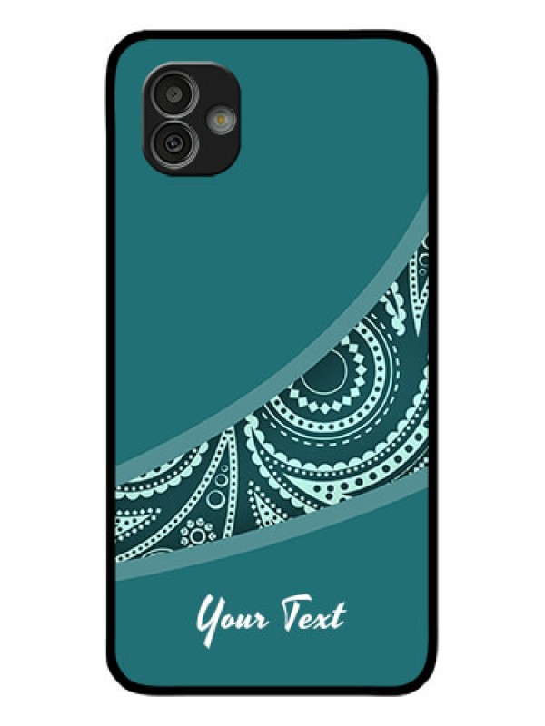 Custom Galaxy M13 5G Photo Printing on Glass Case - semi visible floral Design