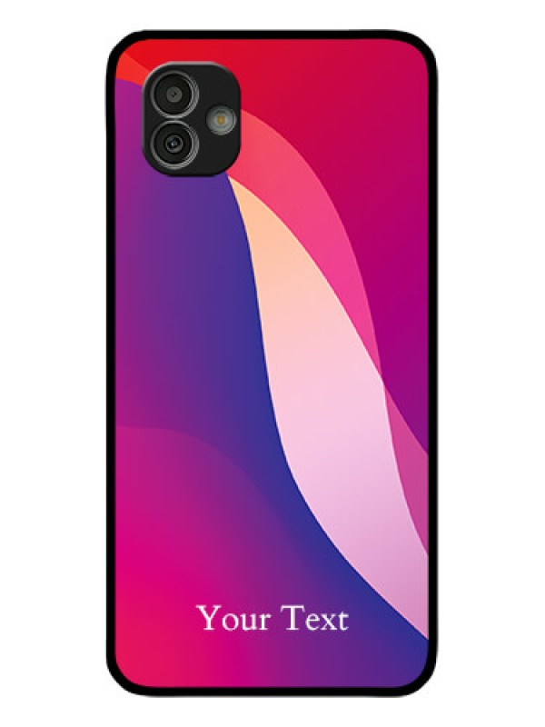 Custom Galaxy M13 5G Personalized Glass Phone Case - Digital abstract Overlap Design