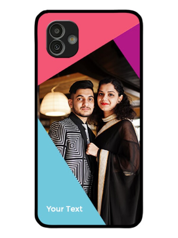 Custom Galaxy M13 5G Custom Glass Mobile Case - Stacked Triple colour Design