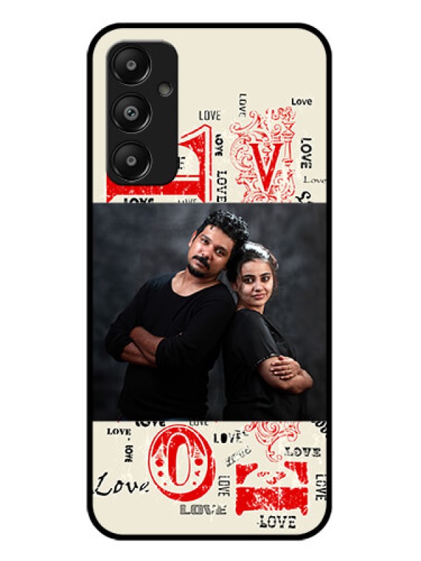 Custom Galaxy M14 4G Custom Glass Phone Case - Trendy Love Design Case