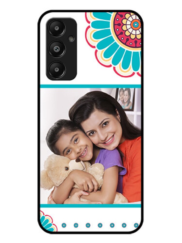 Custom Galaxy M14 4G Custom Glass Phone Case - Flower Design