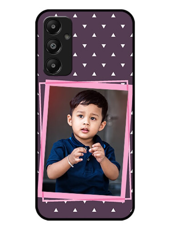 Custom Galaxy M14 4G Custom Glass Phone Case - Triangle Pattern Dotted Design