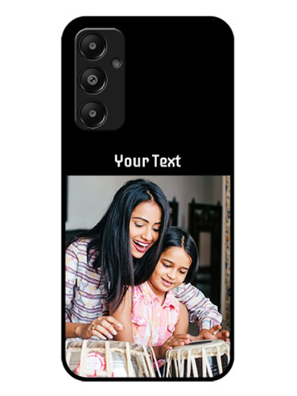 Custom Galaxy M14 4G Custom Glass Phone Case - Photo With Name Design