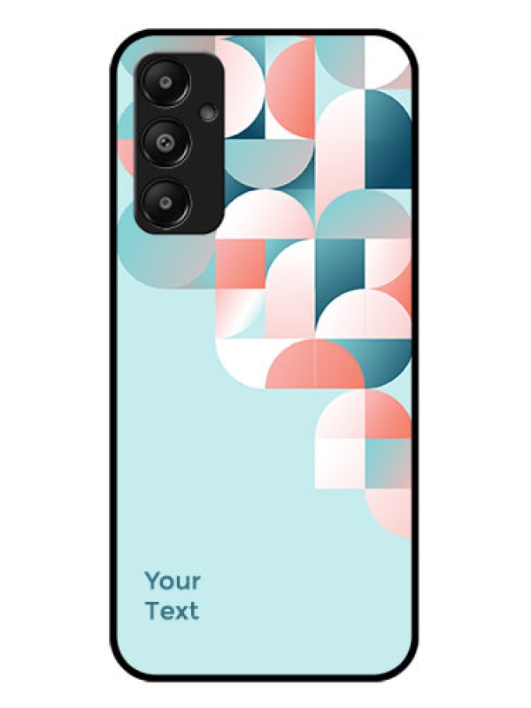 Custom Galaxy M14 4G Custom Glass Phone Case - Stylish Semi - Circle Pattern Design