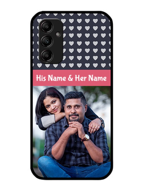 Custom Galaxy M14 5G Custom Glass Mobile Case - Love Symbols Design