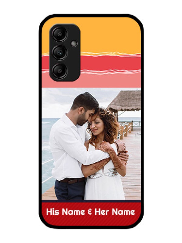 Custom Galaxy M14 5G Custom Glass Mobile Case - Colorful Case Design
