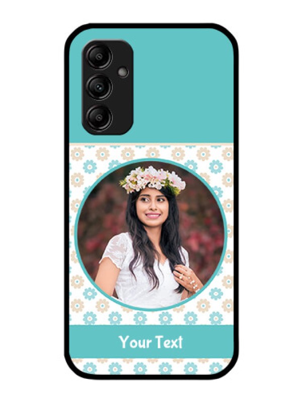 Custom Galaxy M14 5G Custom Glass Mobile Case - Beautiful Flowers Design