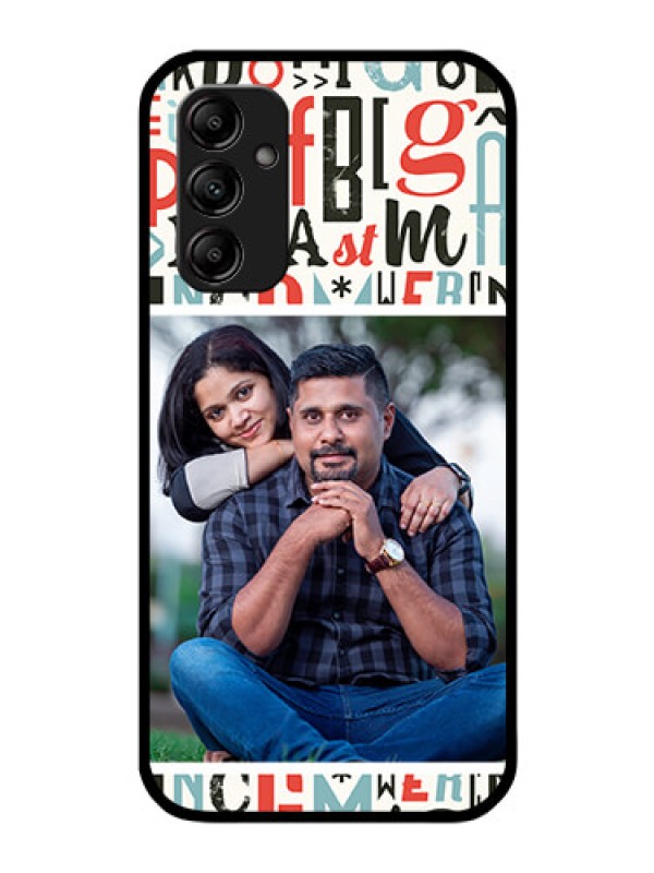 Custom Galaxy M14 5G Personalized Glass Phone Case - Alphabet Design