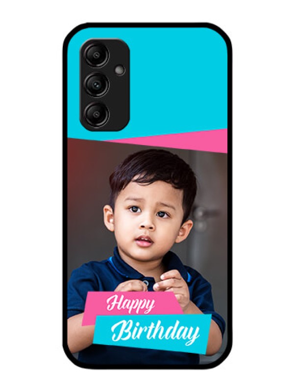 Custom Galaxy M14 5G Personalized Glass Phone Case - Image Holder with 2 Color Design