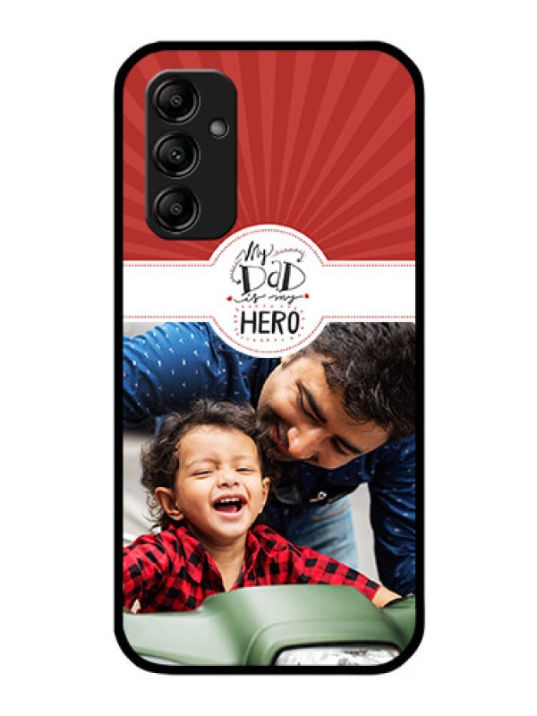 Custom Galaxy M14 5G Photo Printing on Glass Case - My Dad Hero Design
