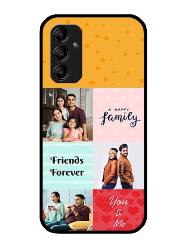 Custom Galaxy M14 5G Personalized Glass Phone Case - Images with Quotes Design