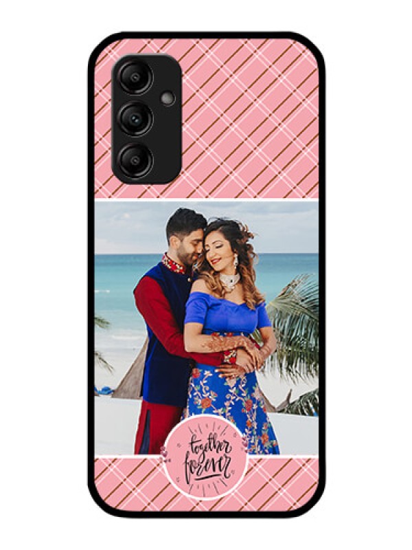 Custom Galaxy M14 5G Personalized Glass Phone Case - Together Forever Design