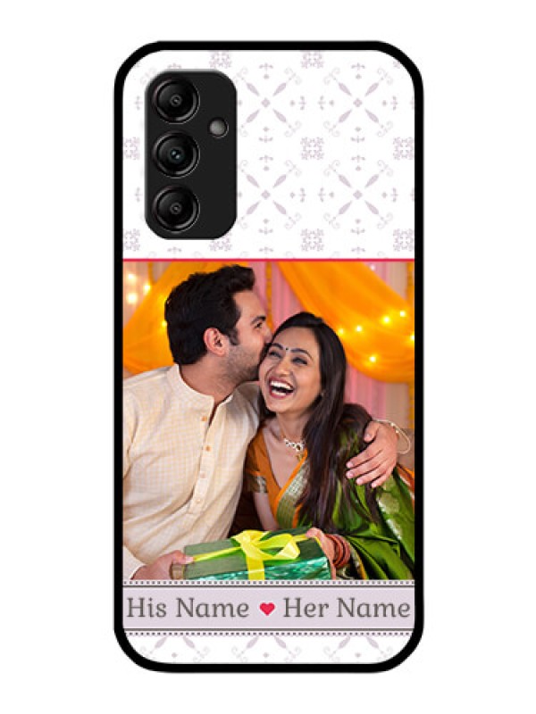 Custom Galaxy M14 5G Custom Glass Mobile Case - with Photo and Ethnic Design
