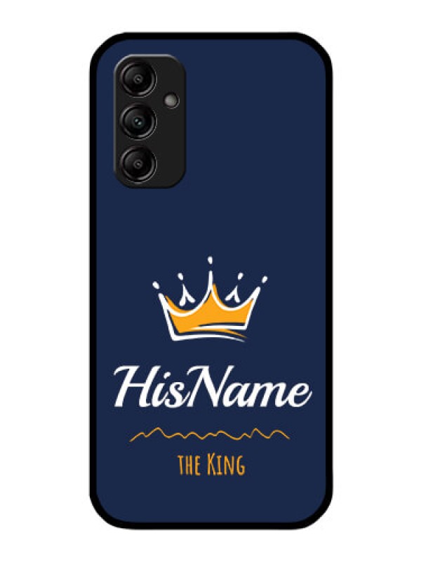 Custom Galaxy M14 5G Glass Phone Case King with Name