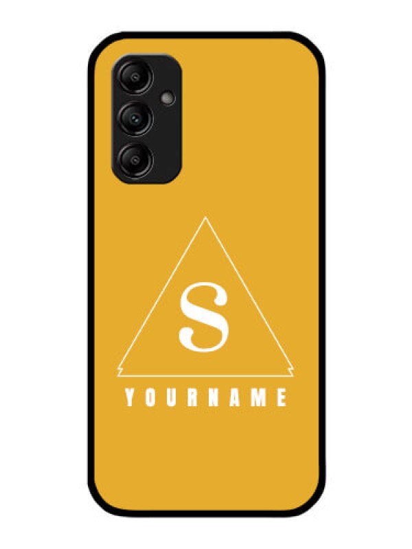 Custom Galaxy M14 5G Personalized Glass Phone Case - simple triangle Design