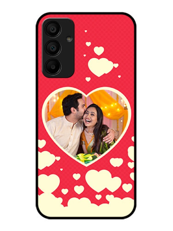 Custom Galaxy M15 5G Custom Glass Phone Case - Love Symbols Phone Cover Design